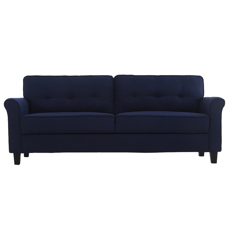 Lifestyle Solutions Hardwick Tufted Sofa In Navy And Black