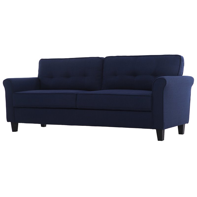 Lifestyle Solutions Hardwick Tufted Sofa In Navy And Black