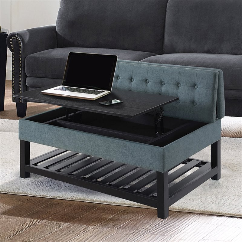 LifeStyle Solutions Landry Tufted Lift Top Coffee Table ...