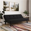 Serta Laurel Tufted Convertible Sleeper in Black Fabric Upholstery