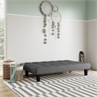 Serta Tomsin Tufted Sleeper Sofa in Charcoal Fabric Upholstery