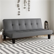 Serta Tomsin Tufted Sleeper Sofa in Charcoal Fabric Upholstery