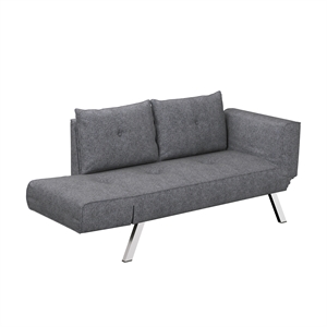lifestyle solutions serta morrison convertible sofa in dark gray fabric