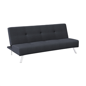 serta sloan dream lift convertible sofa in charcoal gray fabric