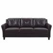 Lifestyle Solutions Norwalk Sofa in Java Brown Faux Leather