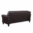 Lifestyle Solutions Norwalk Sofa in Java Brown Faux Leather