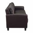 Lifestyle Solutions Norwalk Sofa in Java Brown Faux Leather