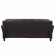 Lifestyle Solutions Norwalk Sofa in Java Brown Faux Leather