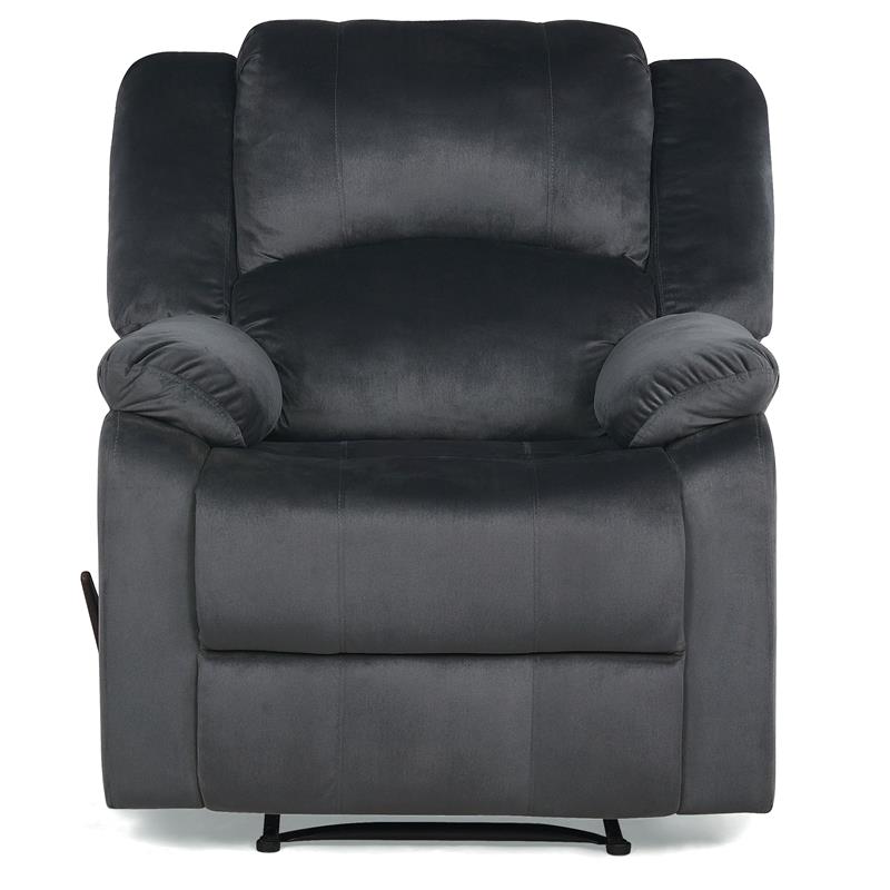 Relax A Lounger Phillip Recliner in Dark Gray Fabric Upholstery