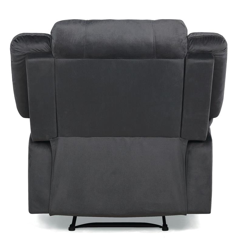 Relax A Lounger Phillip Recliner in Dark Gray Fabric Upholstery