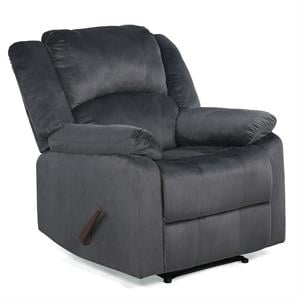 Relax A Lounger Phillip Recliner in Dark Gray Fabric Upholstery