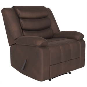 Lifestyle Solutions Hamilton Recliner in Brown Microfiber Upholstery