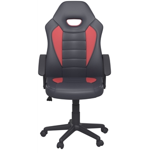 Lifestyle Solutions Kensington Gaming Chair in Red Faux Leather Upholstery
