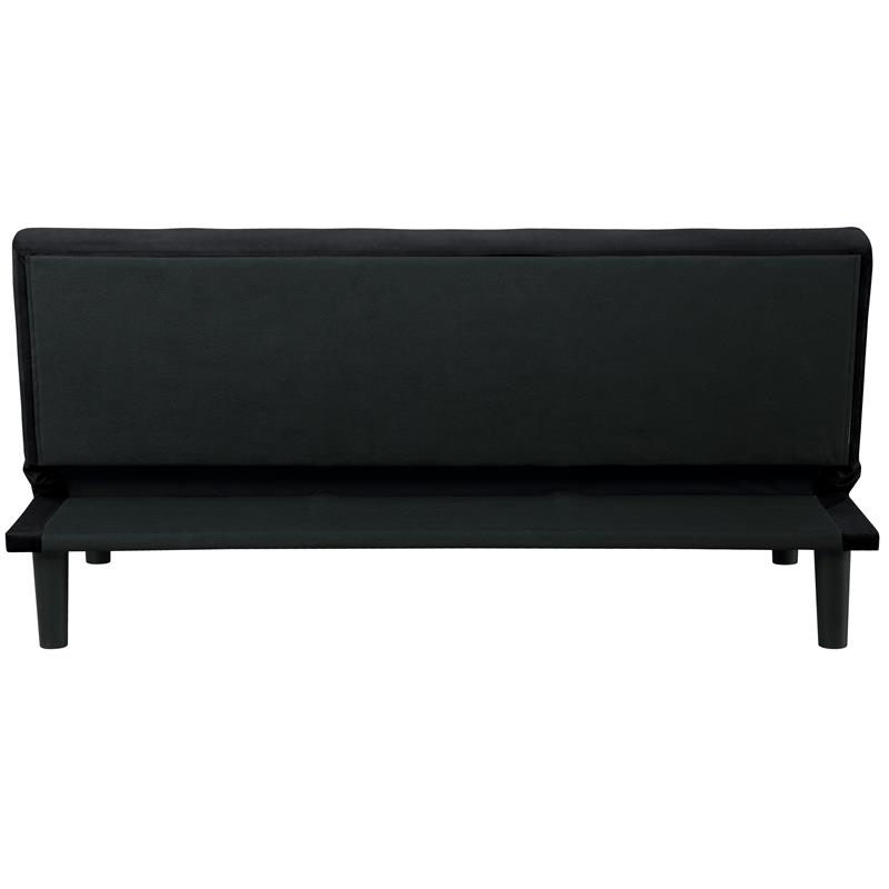 Serta Ellison Convertible Sofa in Black Fabric Upholstery