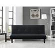 Serta Ellison Convertible Sofa in Black Fabric Upholstery