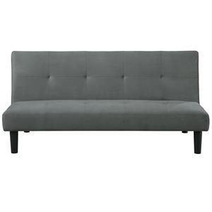 serta ellison convertible sofa in charcoal fabric upholstery