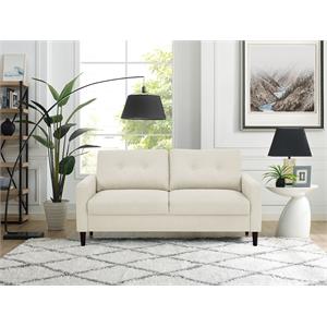lifestyle solutions luna sofa in beige fabric upholstery