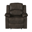 Relax A Lounger Dorian Recliner in Dark Brown Faux Leather Upholstery