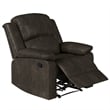 Relax A Lounger Dorian Recliner in Dark Brown Faux Leather Upholstery