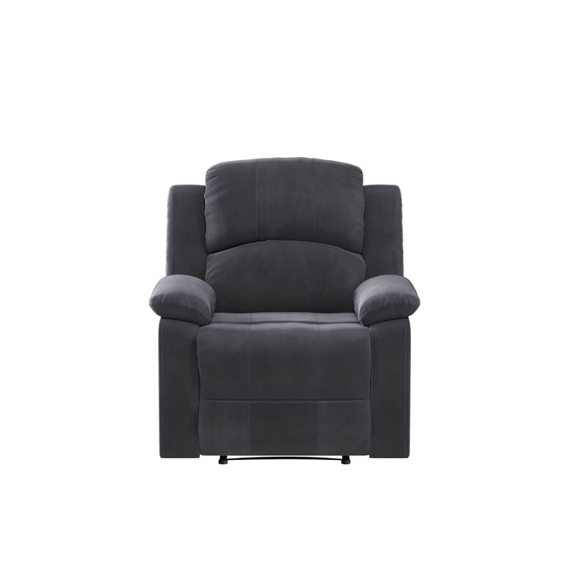 Relax A Lounger Dorian Standard Recliner in Gray Fabric Upholstery