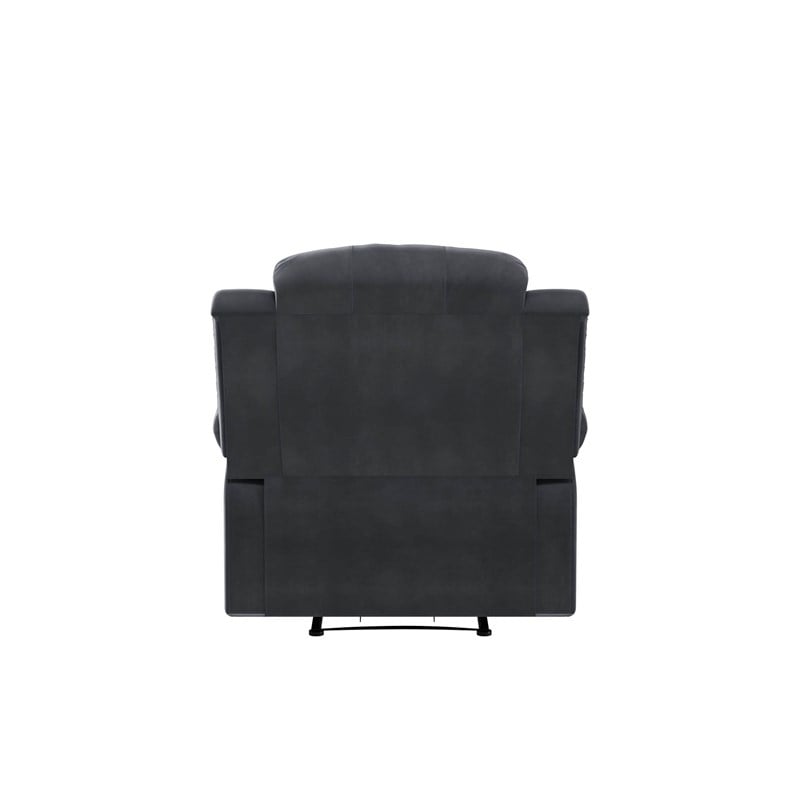 Relax A Lounger Dorian Standard Recliner in Gray Fabric Upholstery