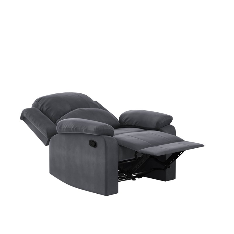 Relax A Lounger Dorian Standard Recliner in Gray Fabric Upholstery