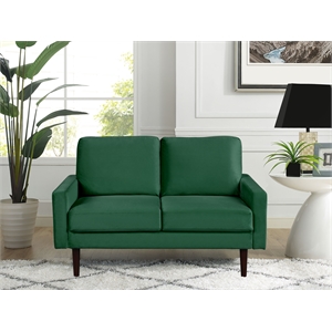 lifestyle solutions michigan loveseat in green fabric upholstery