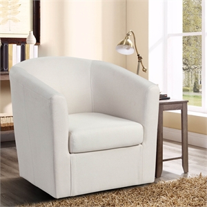lifestyle solutions shelton swivel tub chair in beige fabric upholstery