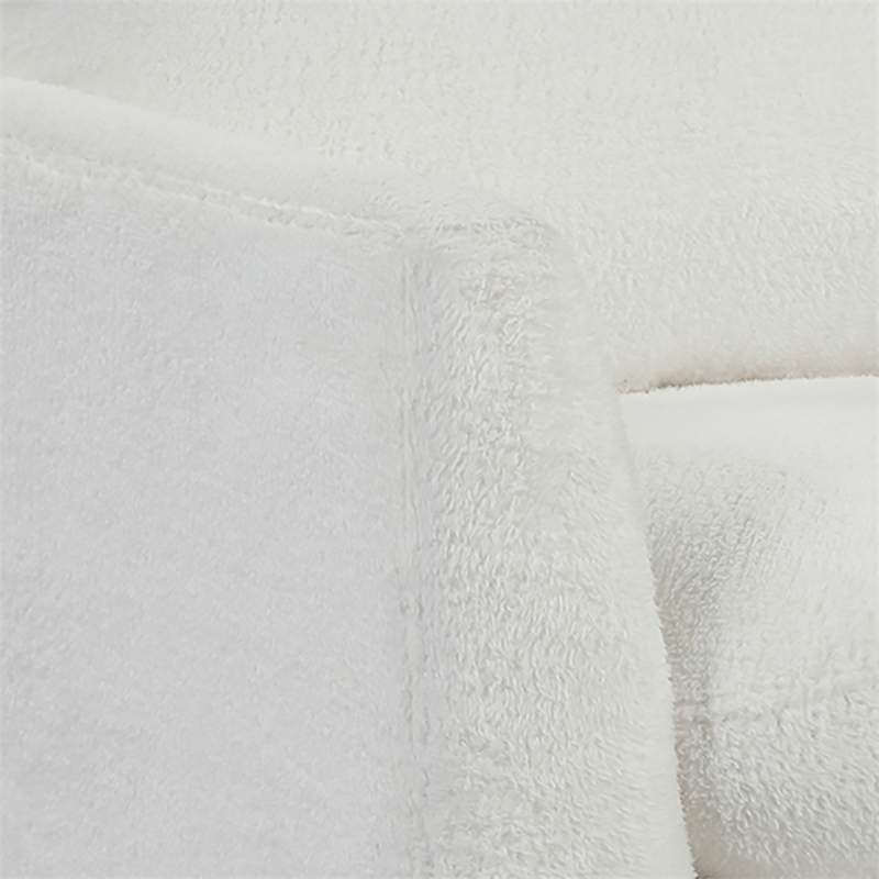 Lifestyle Solutions Victor Accent Chair in Cream Fabric and Brown Legs