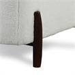 Lifestyle Solutions Victor Accent Chair in Cream Fabric and Brown Legs