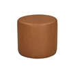 Lifestyle Solutions Monet Ottoman in Caramel Faux Leather Upholstery