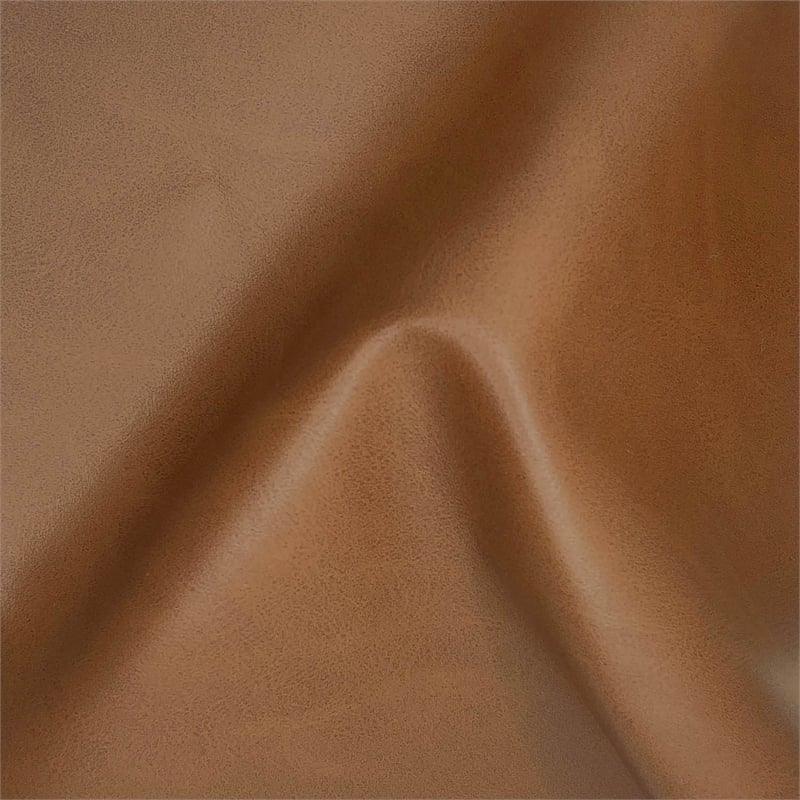 Lifestyle Solutions Monet Ottoman in Caramel Faux Leather Upholstery