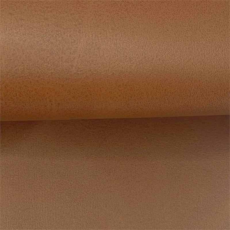 Lifestyle Solutions Monet Ottoman in Caramel Faux Leather Upholstery