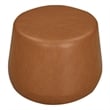 Lifestyle Solutions Lisse Ottoman in Caramel Faux Leather Upholstery