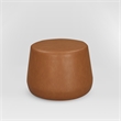 Lifestyle Solutions Lisse Ottoman in Caramel Faux Leather Upholstery