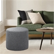 Lifestyle Solutions Monet Ottoman in Gray Fabric Upholstery