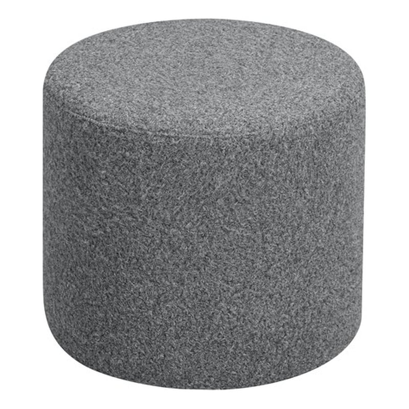 Lifestyle Solutions Monet Ottoman in Gray Fabric Upholstery