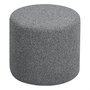 Lifestyle Solutions Monet Ottoman in Gray Fabric Upholstery