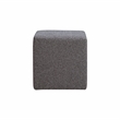 Lifestyle Solutions Vienna Ottoman in Gray Fabric Upholstery