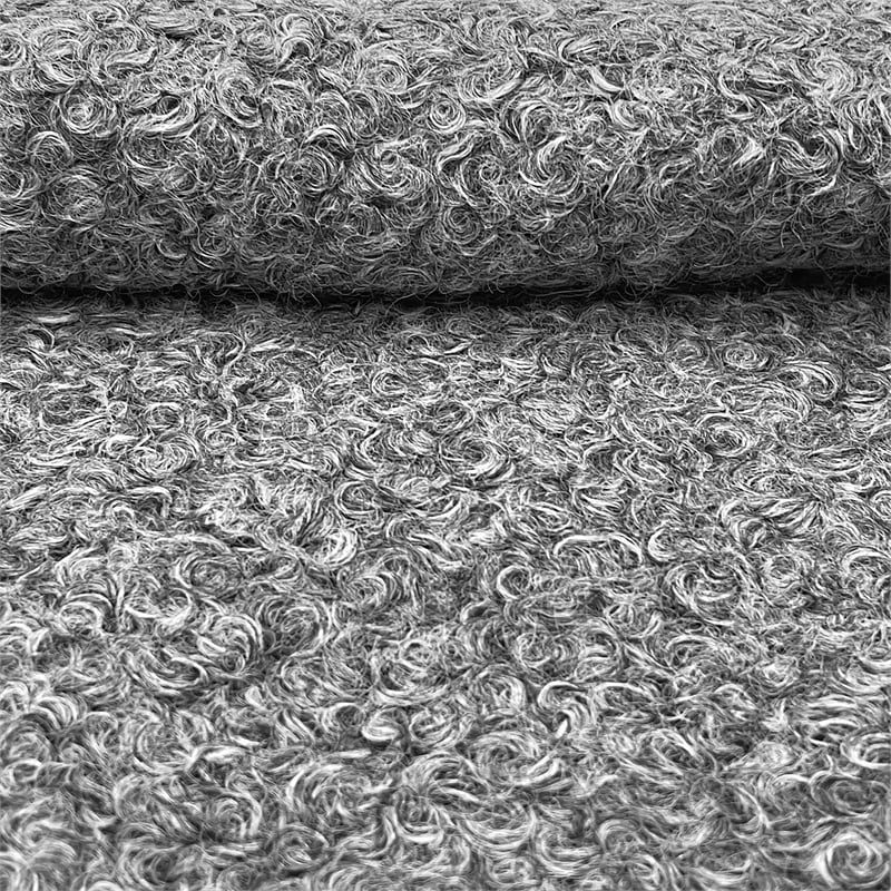 Lifestyle Solutions Vienna Ottoman in Gray Fabric Upholstery