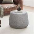 Lifestyle Solutions Lisse Ottoman in Gray Fabric Upholstery