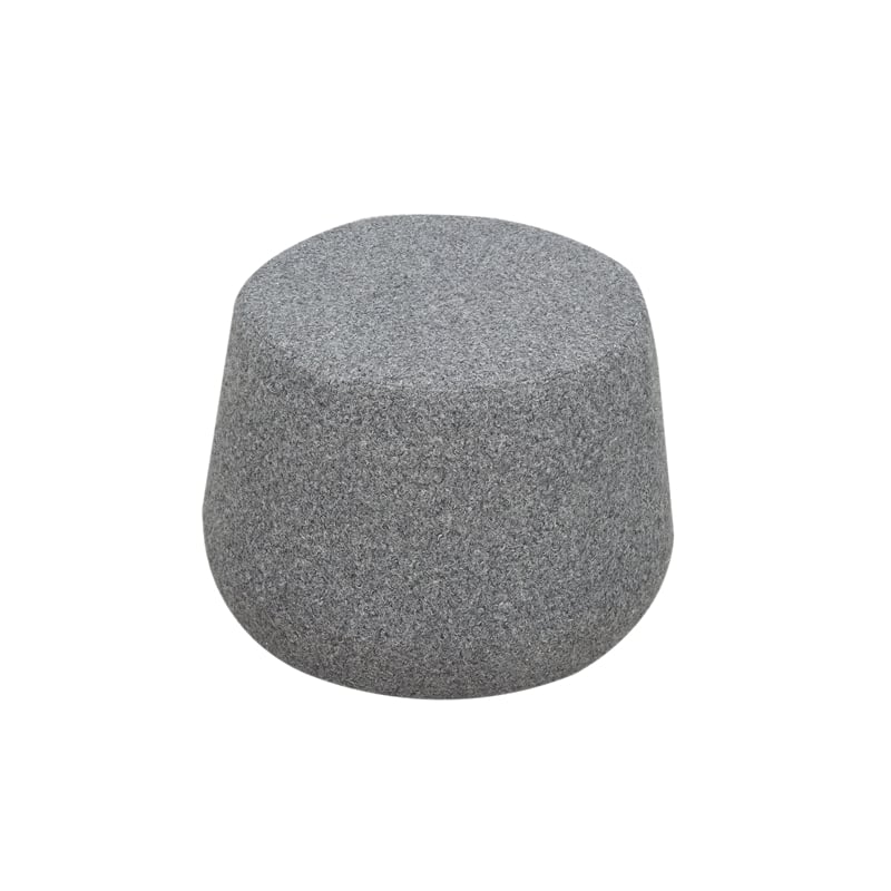 Lifestyle Solutions Lisse Ottoman in Gray Fabric Upholstery