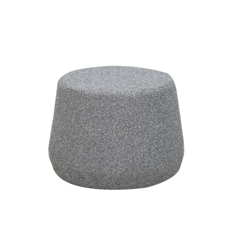 Lifestyle Solutions Lisse Ottoman in Gray Fabric Upholstery