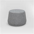 Lifestyle Solutions Lisse Ottoman in Gray Fabric Upholstery