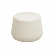 Lifestyle Solutions Lisse Ottoman in White Fabric Upholstery