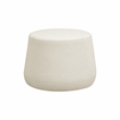 Lifestyle Solutions Lisse Ottoman in White Fabric Upholstery