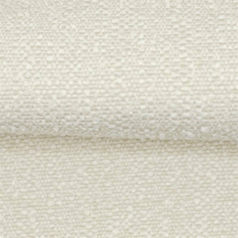 Lifestyle Solutions Lisse Ottoman in White Fabric Upholstery