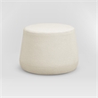 Lifestyle Solutions Lisse Ottoman in White Fabric Upholstery