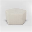 Lifestyle Solutions Gardner Ottoman in White Fabric Upholstery