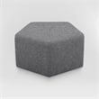 Lifestyle Solutions Gardner Ottoman in Gray Fabric Upholstery